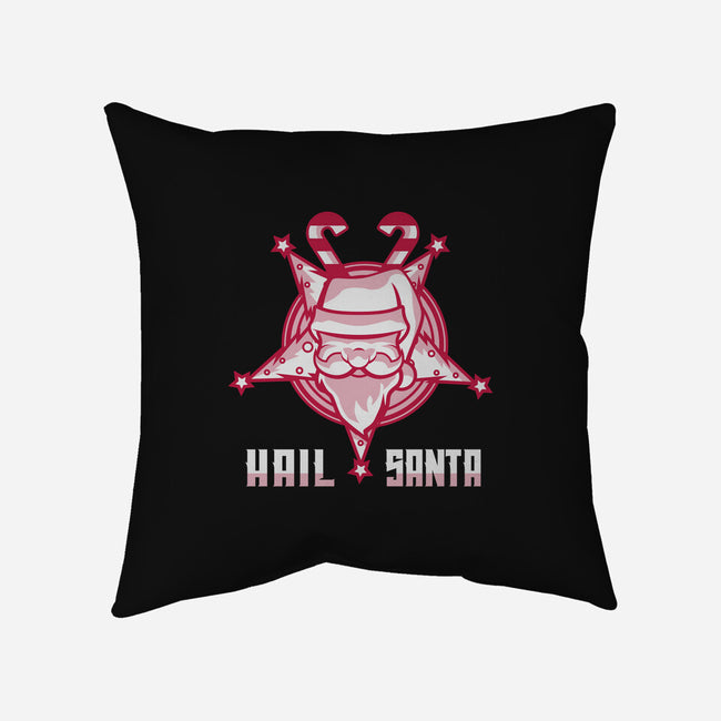 Hail Santa-none removable cover w insert throw pillow-jamesbattershill