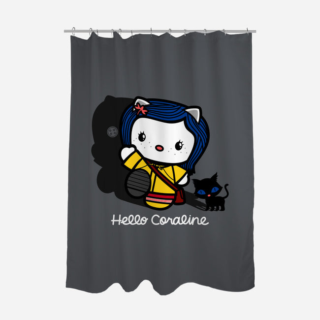 Hello Coraline-none polyester shower curtain-Boggs Nicolas