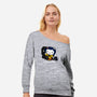 Hello Coraline-womens off shoulder sweatshirt-Boggs Nicolas