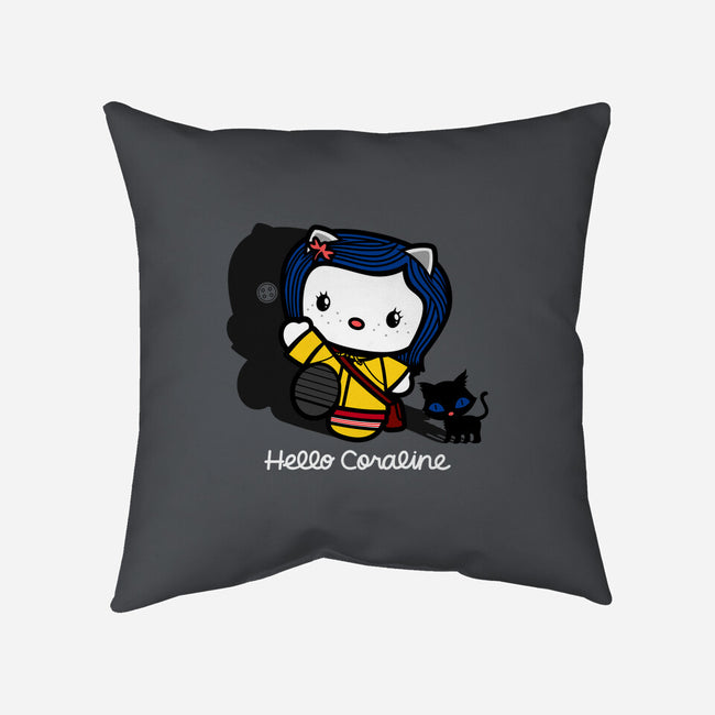 Hello Coraline-none removable cover w insert throw pillow-Boggs Nicolas