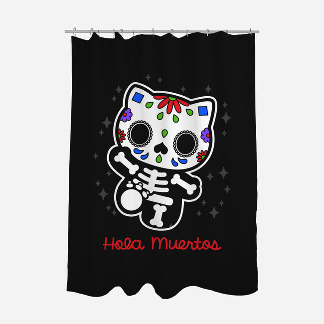 Hola Muertos-none polyester shower curtain-Boggs Nicolas