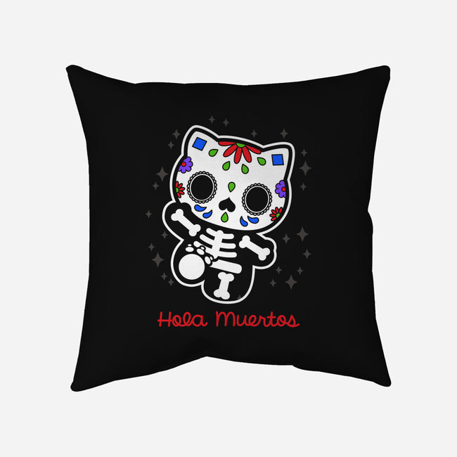 Hola Muertos-none removable cover w insert throw pillow-Boggs Nicolas