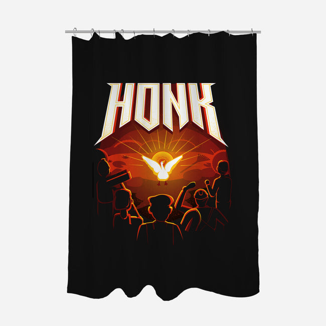 Honk-none polyester shower curtain-Vanadium