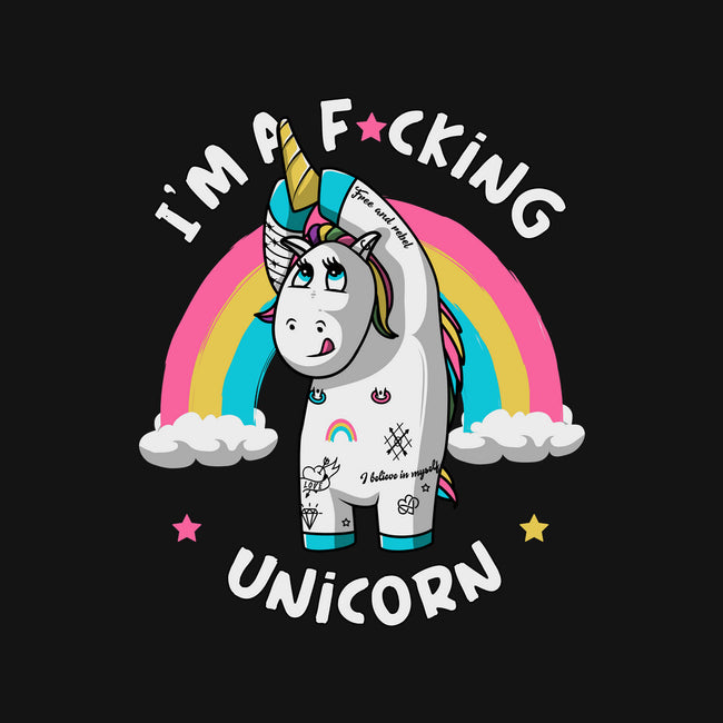I'm A F*cking Unicorn-none drawstring bag-ducfrench
