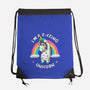 I'm A F*cking Unicorn-none drawstring bag-ducfrench