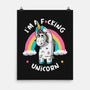 I'm A F*cking Unicorn-none matte poster-ducfrench