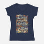 Library is Paradise-womens v-neck tee-risarodil