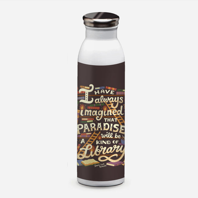 Library is Paradise-none water bottle drinkware-risarodil