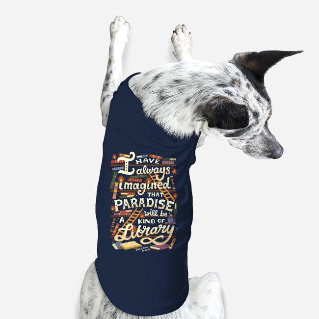 Library is Paradise-dog basic pet tank-risarodil