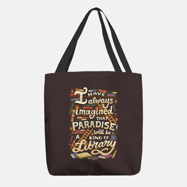 Library is Paradise-none basic tote-risarodil