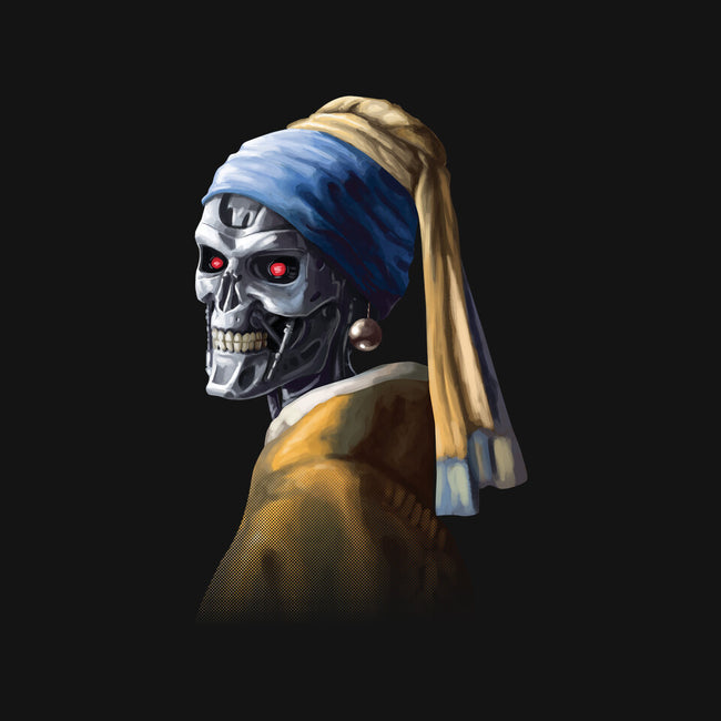 Machine with a Pearl Earring-none removable cover w insert throw pillow-daobiwan