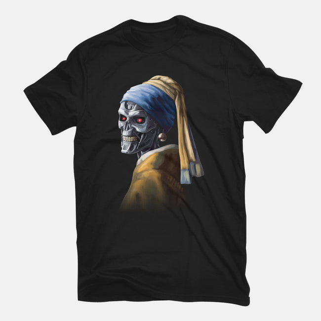 Machine with a Pearl Earring-mens heavyweight tee-daobiwan