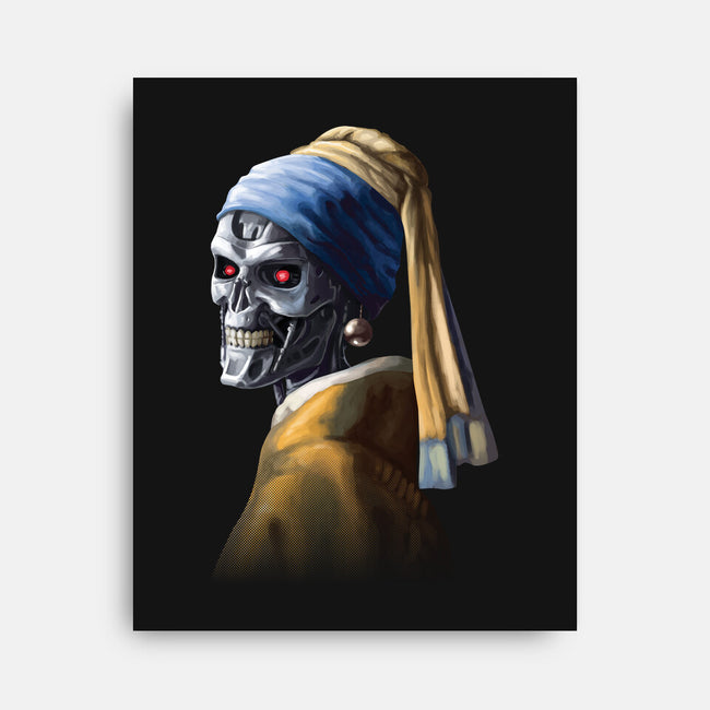 Machine with a Pearl Earring-none stretched canvas-daobiwan