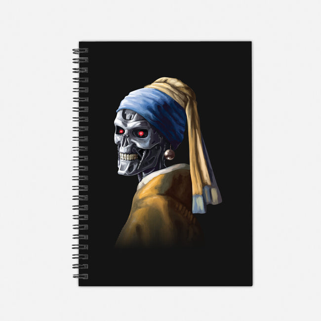 Machine with a Pearl Earring-none dot grid notebook-daobiwan