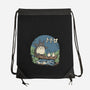 Neighbors in the Woods-none drawstring bag-vp021