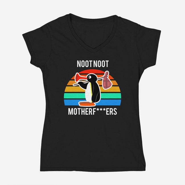 Noot Noot-womens v-neck tee-beruangmadu