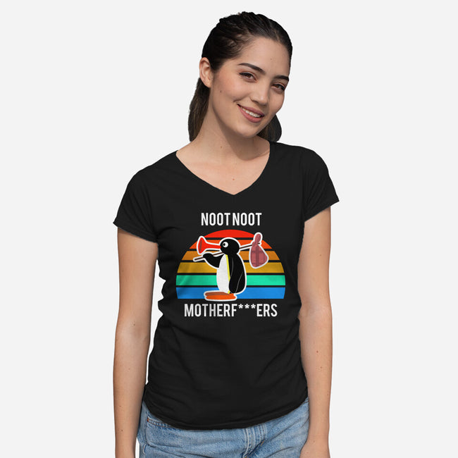 Noot Noot-womens v-neck tee-beruangmadu