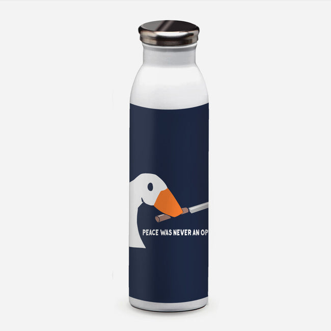 Peace Was Never an Option-none water bottle drinkware-sarkasmtek