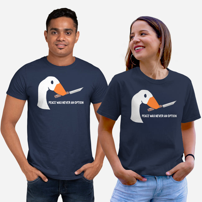 Peace Was Never an Option-unisex basic tee-sarkasmtek