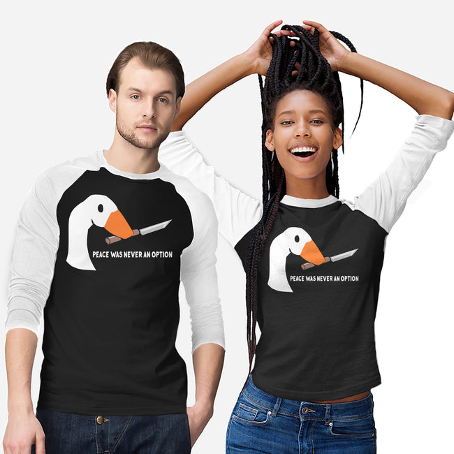 Peace Was Never an Option-unisex baseball tee-sarkasmtek