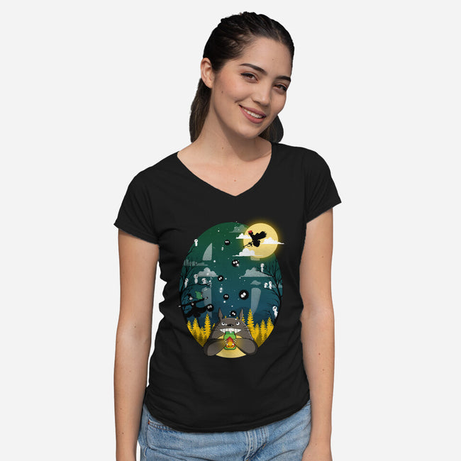 The Ghibli Bunch-womens v-neck tee-constantine2454