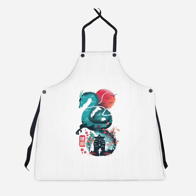 UKIYO E DRAGON-unisex kitchen apron-dandingeroz