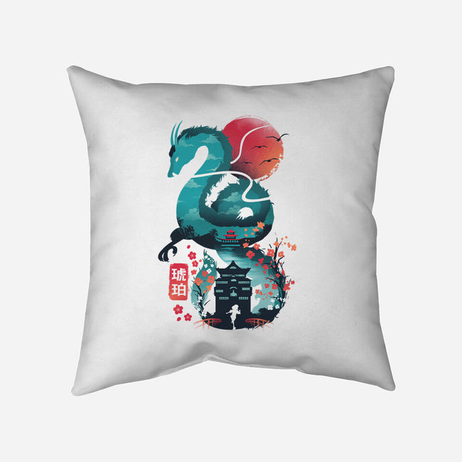 UKIYO E DRAGON-none removable cover w insert throw pillow-dandingeroz