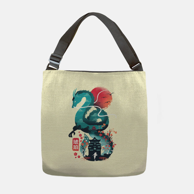 UKIYO E DRAGON-none adjustable tote-dandingeroz