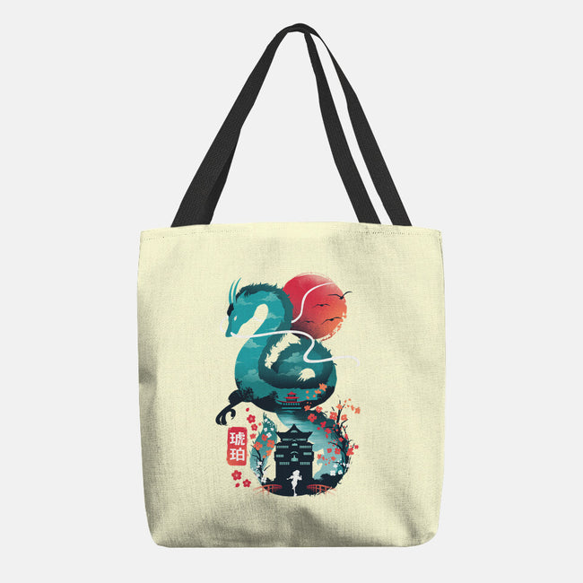 UKIYO E DRAGON-none basic tote-dandingeroz