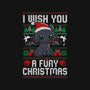 Fury Christmas-none polyester shower curtain-eduely