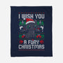 Fury Christmas-none fleece blanket-eduely