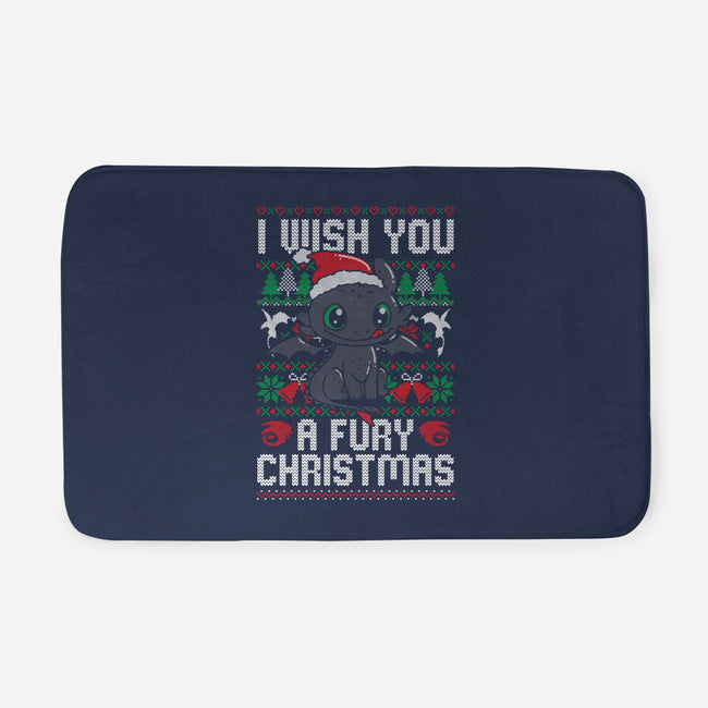 Fury Christmas-none memory foam bath mat-eduely