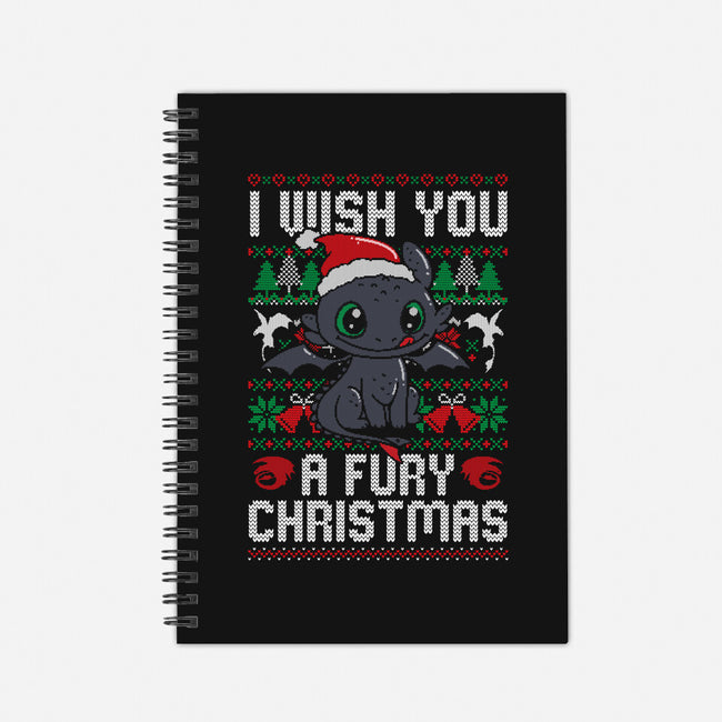 Fury Christmas-none dot grid notebook-eduely