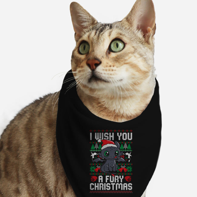 Fury Christmas-cat bandana pet collar-eduely