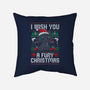 Fury Christmas-none non-removable cover w insert throw pillow-eduely