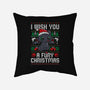 Fury Christmas-none removable cover w insert throw pillow-eduely