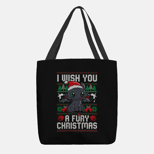 Fury Christmas-none basic tote-eduely