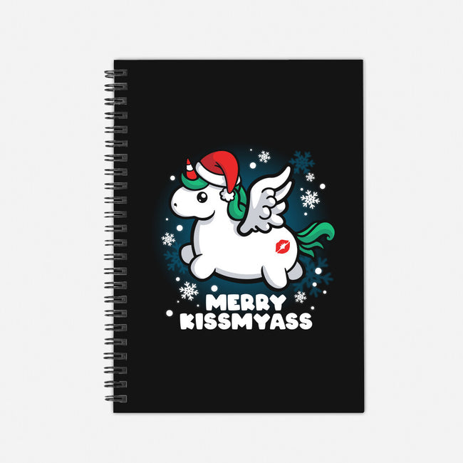 Merry Kiss My Ass-none dot grid notebook-NemiMakeit