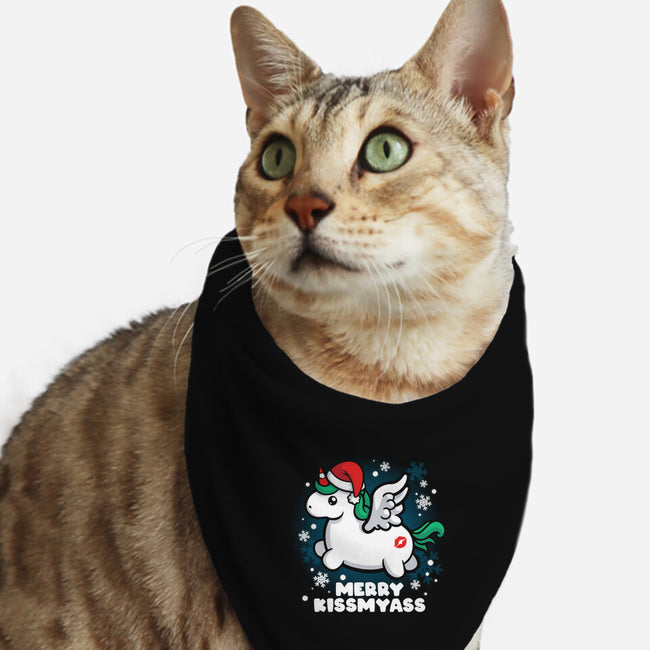 Merry Kiss My Ass-cat bandana pet collar-NemiMakeit