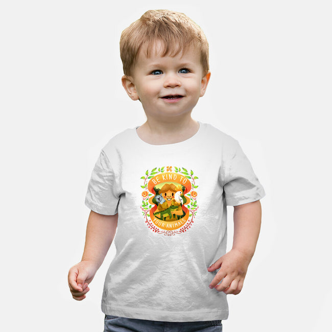 Be Kind to Your Animals-baby basic tee-starsalts
