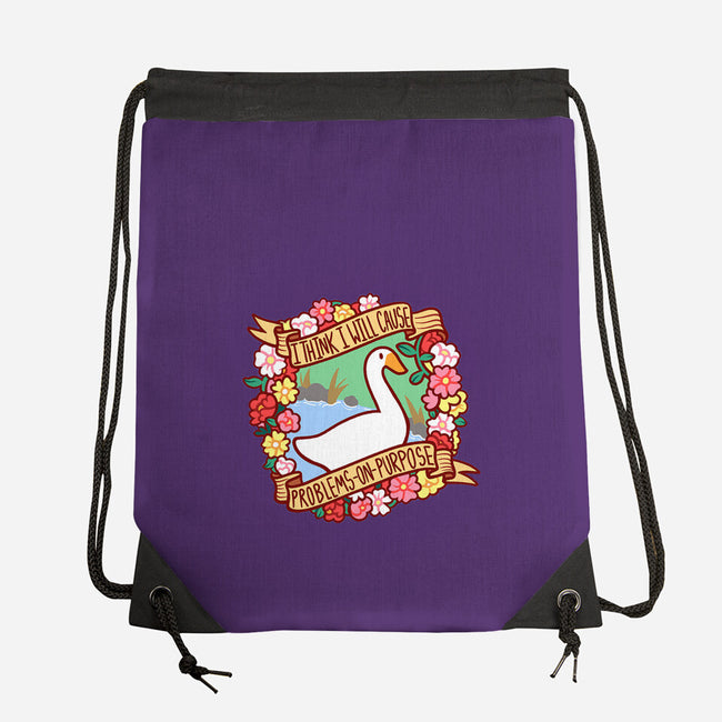Problematic Goose-none drawstring bag-starsalts