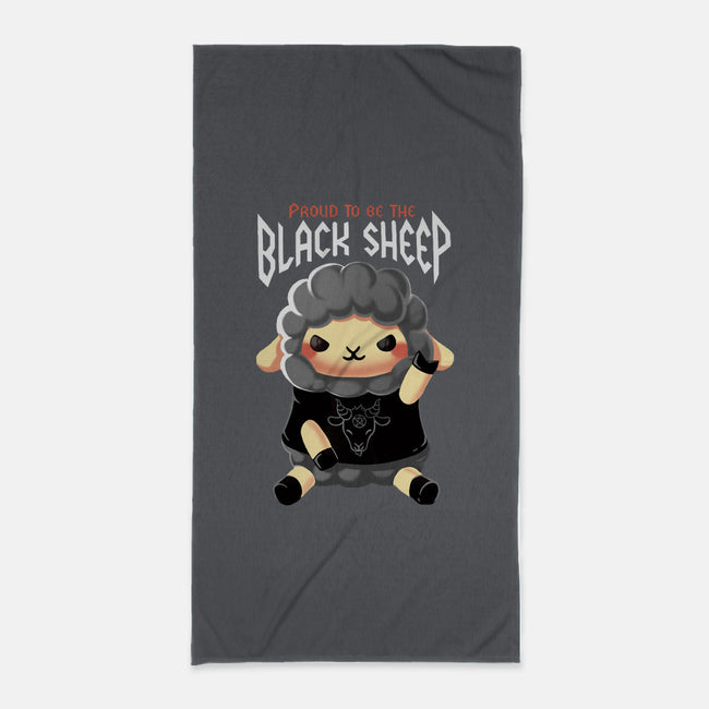 Black Sheep-none beach towel-BlancaVidal