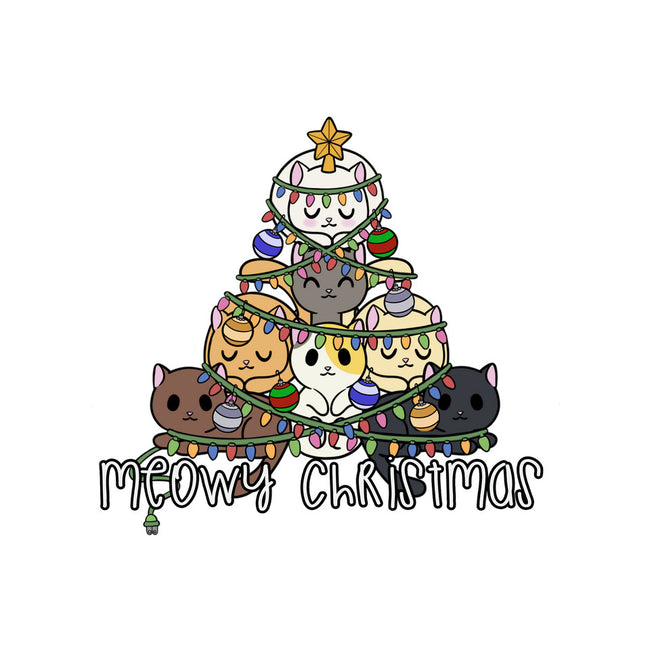 A Very Meowy Christmas-none stretched canvas-kosmicsatellite