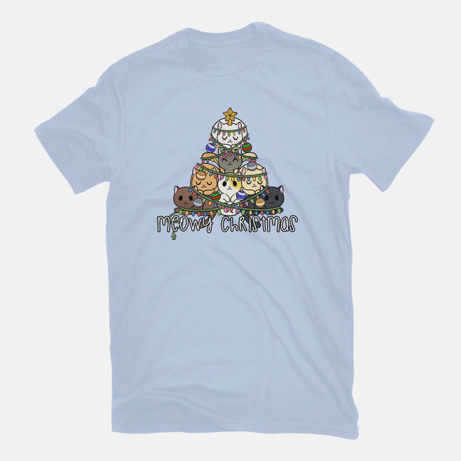 A Very Meowy Christmas-unisex basic tee-kosmicsatellite