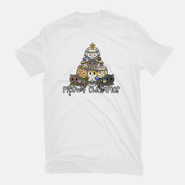 A Very Meowy Christmas-mens heavyweight tee-kosmicsatellite