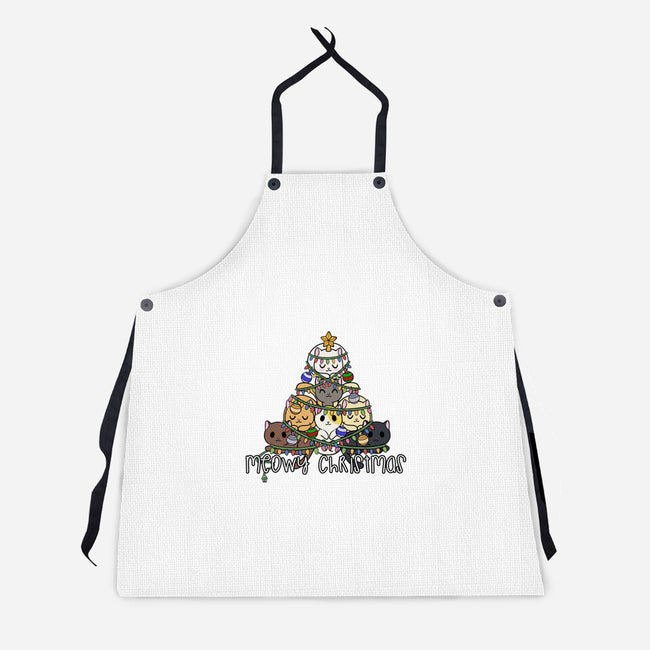 A Very Meowy Christmas-unisex kitchen apron-kosmicsatellite