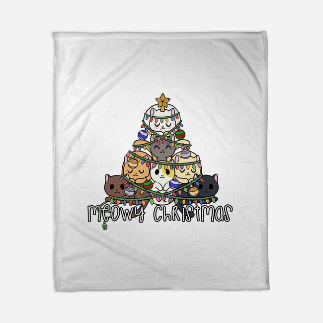 A Very Meowy Christmas-none fleece blanket-kosmicsatellite