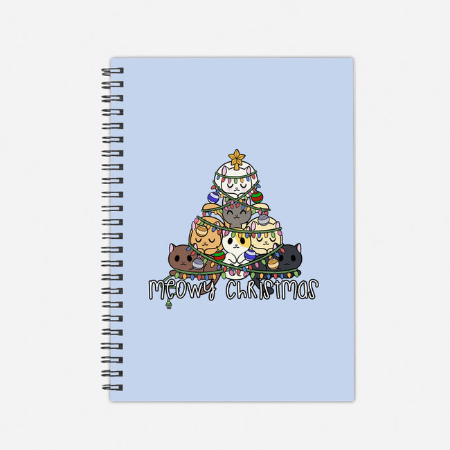 A Very Meowy Christmas-none dot grid notebook-kosmicsatellite