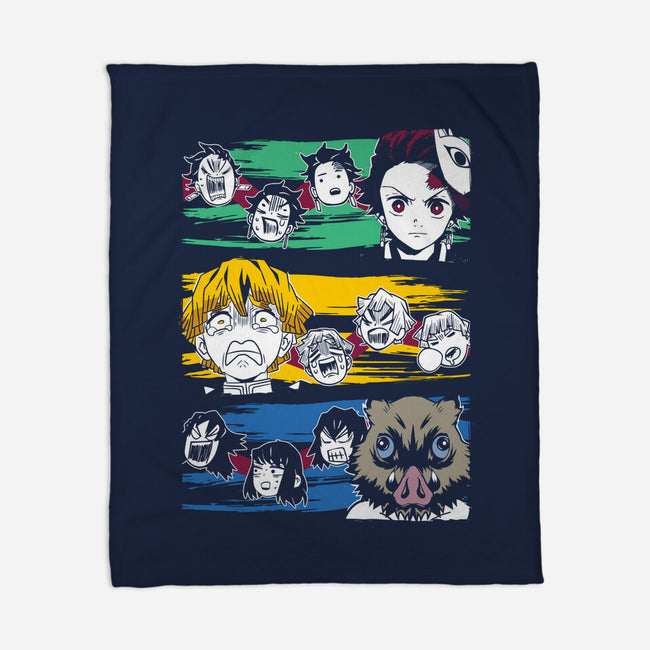 Demon Slayer Trio-none fleece blanket-constantine2454