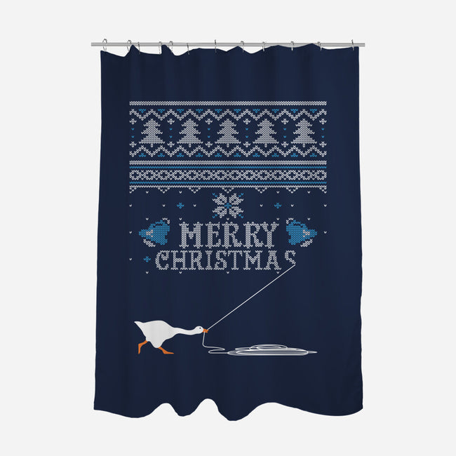 Honked Christmas-none polyester shower curtain-Olipop